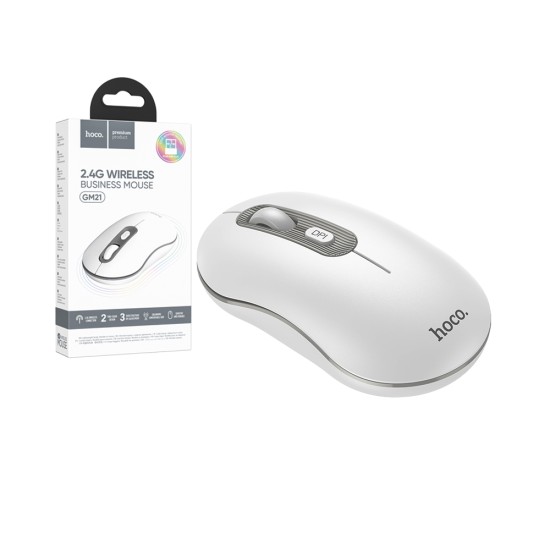 Hoco Wireless Mouse GM21 Platinum 2.4 White Gray